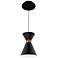 Pin Up 8.88"H x 5.88"W 1-Light Mini-Pendant in Black