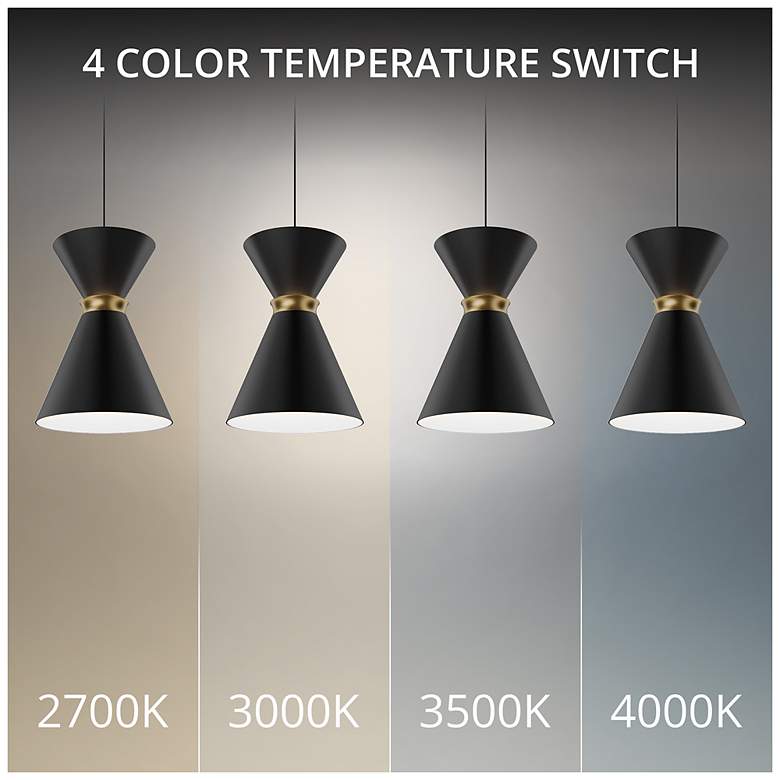 Image 3 Pin Up 8.88"H x 5.88"W 1-Light Mini-Pendant in Black more views
