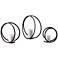 Pina Black Ring Candle Holders Set of 3 by Uttermost