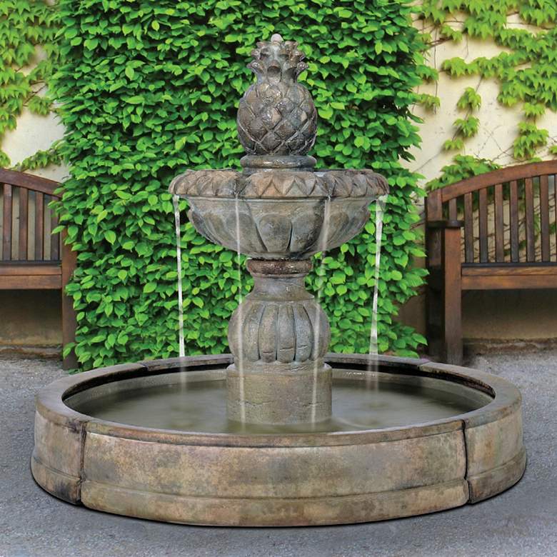 Image 1 Pina Cascada in Valencia Pool 57" High Relic Nebbia Fountain