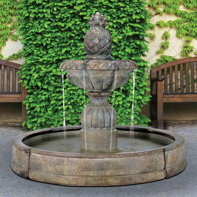 Image 1 Pina Cascada in Valencia Pool 57 inch High Relic Nebbia Fountain