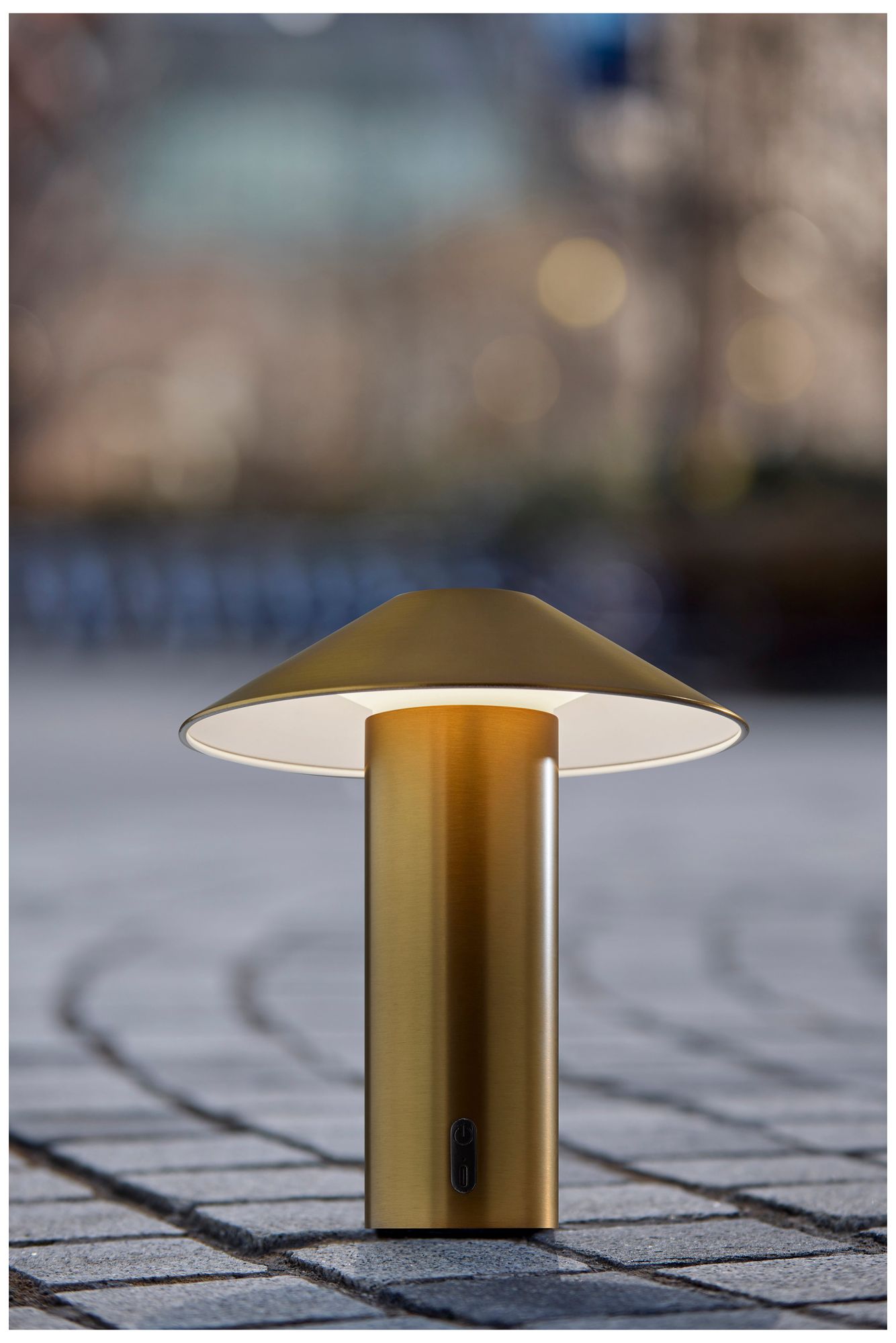 Image 2 Pina LED Cordless Table Lamp- Antique Brass more views