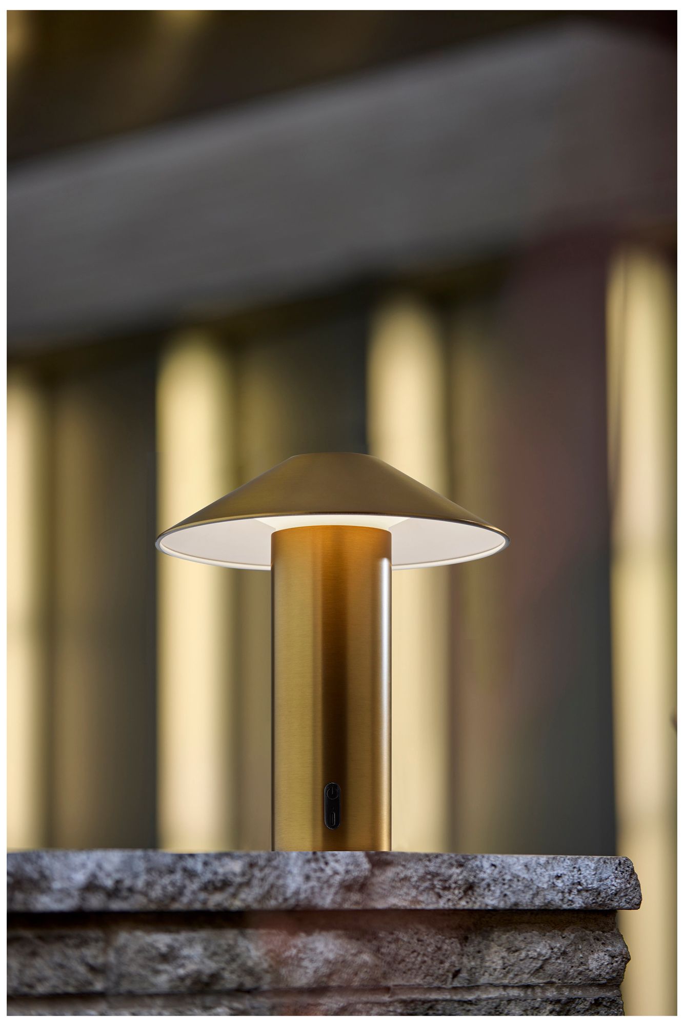 Image 3 Pina LED Cordless Table Lamp- Antique Brass more views