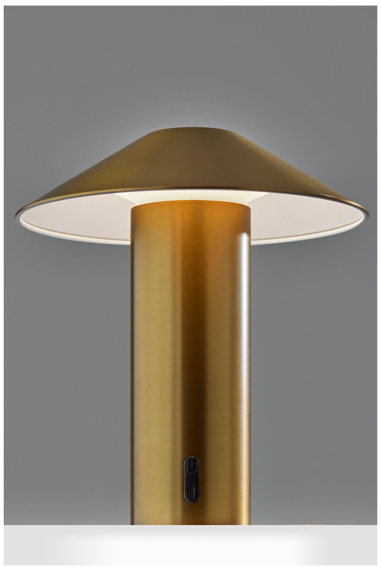 Image 5 Pina LED Cordless Table Lamp- Antique Brass more views