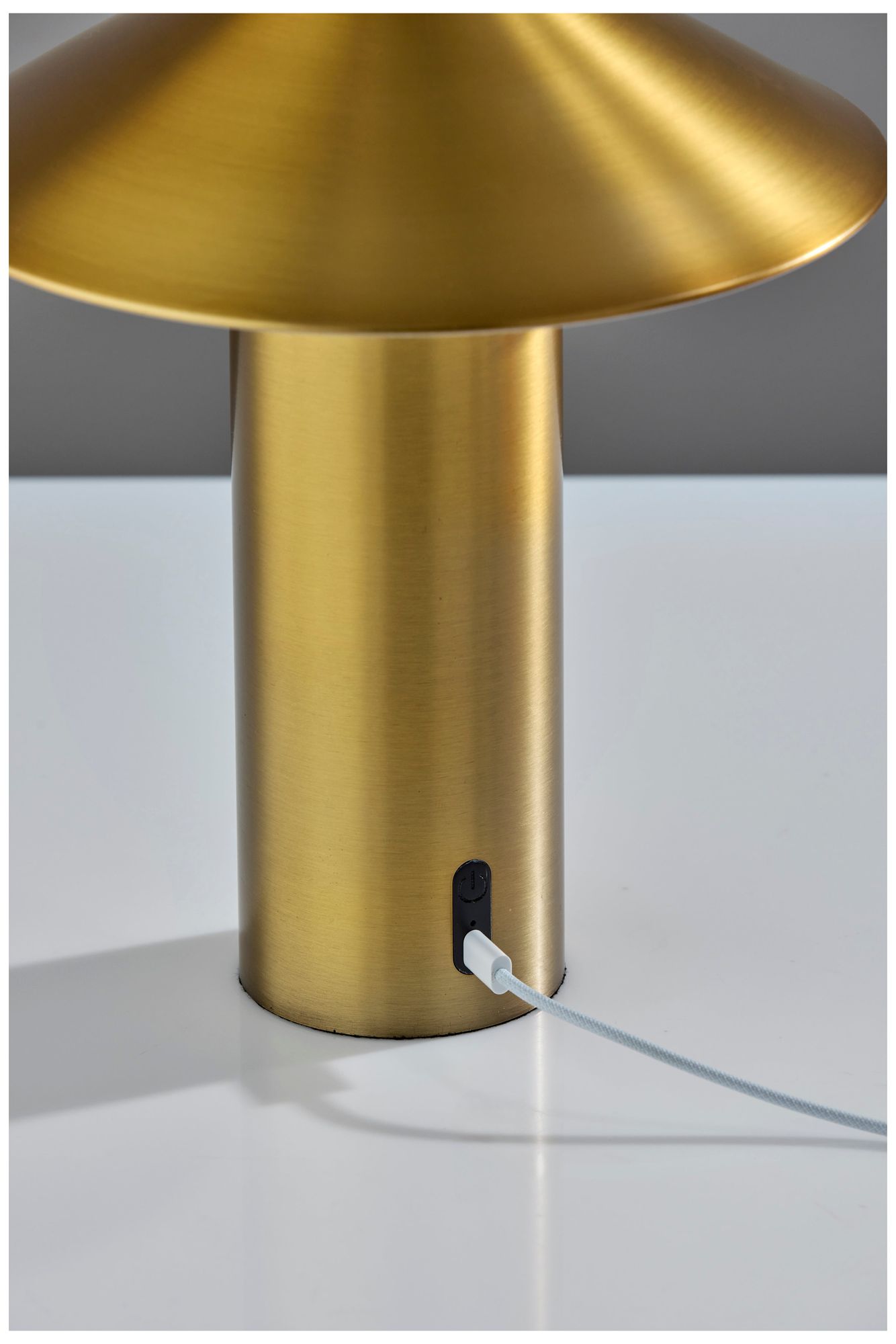 Image 6 Pina LED Cordless Table Lamp- Antique Brass more views