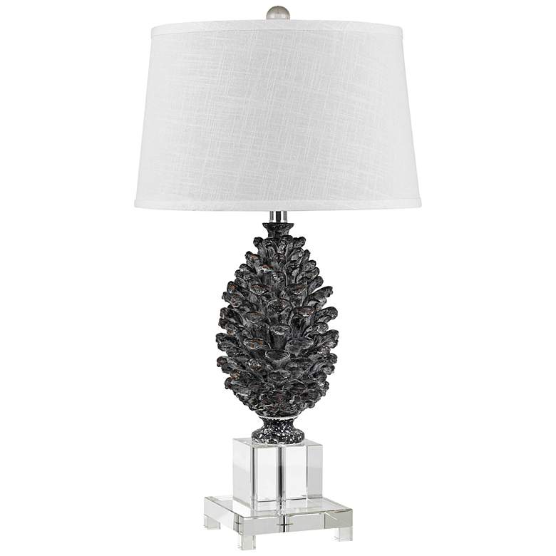 Image 1 Pine Cone and Crystal Table Lamp