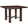 Pine Hill Rustic Pine Wood Square Counter Table