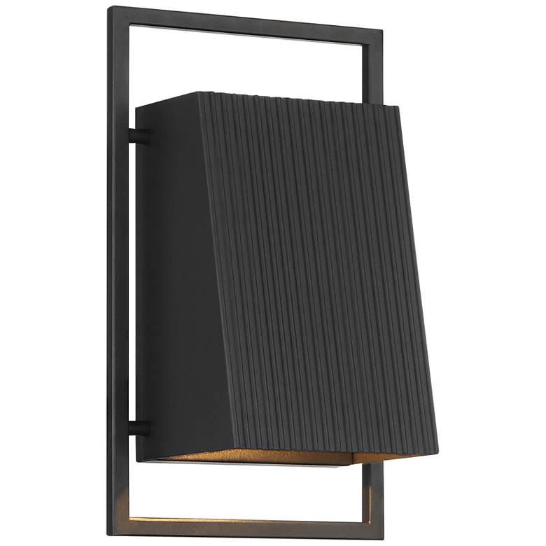 Image 3 Pine Hills 13 1/2" High Black Dark Sky Outdoor Wall Light