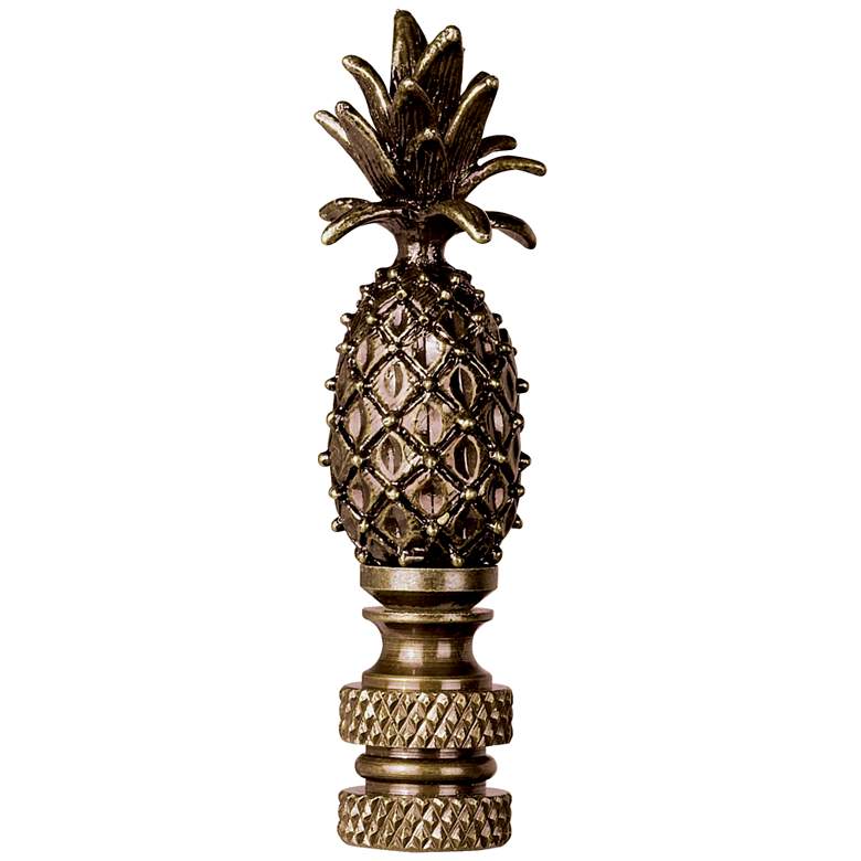 Image 1 Pineapple Antique Brass Lamp Shade Finial