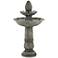 Pineapple Garden 35"H Gray 2-Tier Indoor/Outdoor Fountain