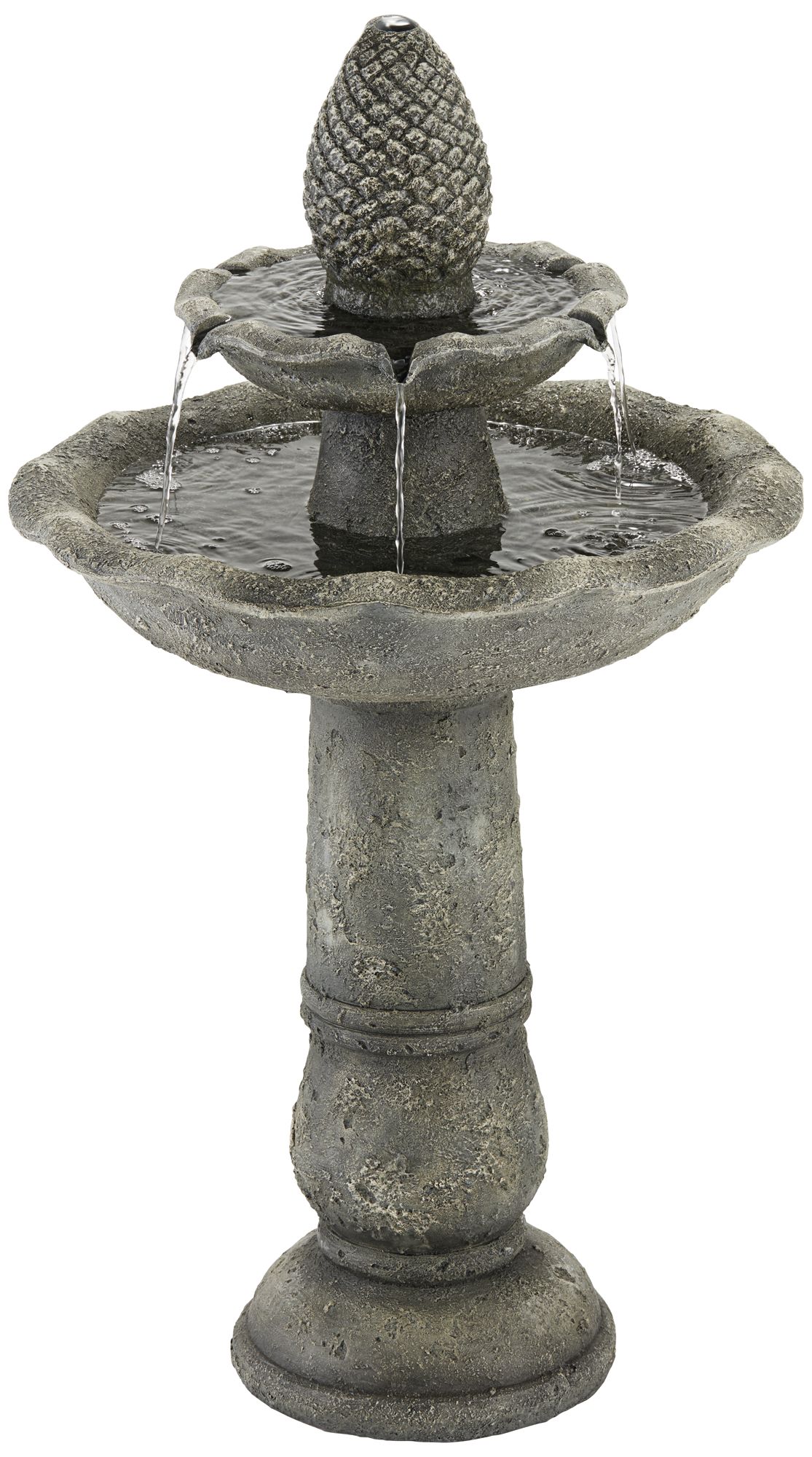 Pineapple Garden 35" High Gray 2Tier Indoor/Outdoor Fountain 17V85