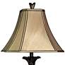 Pineapple Textured Brown Table Lamp with Beige Fabric Shade