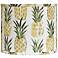 Pineapples Yellow - Green Drum Lamp Shade 14x14x11 (Spider)