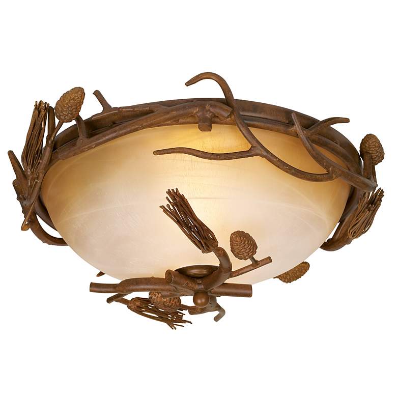 Image 1 Pinecones Collection 15 inch Wide Ceiling Light Fixture