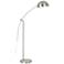 Pinehurst Brushed Steel Arc Floor Lamp
