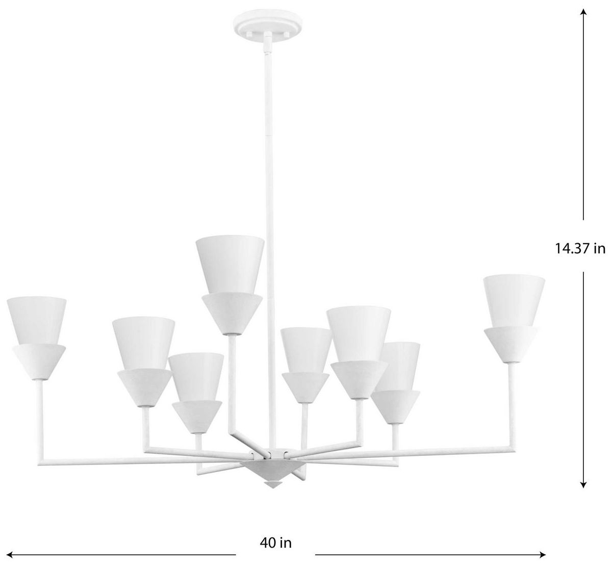 Image 4 Pinellas Collection 14.37 in. Eight-Light Chandelier more views