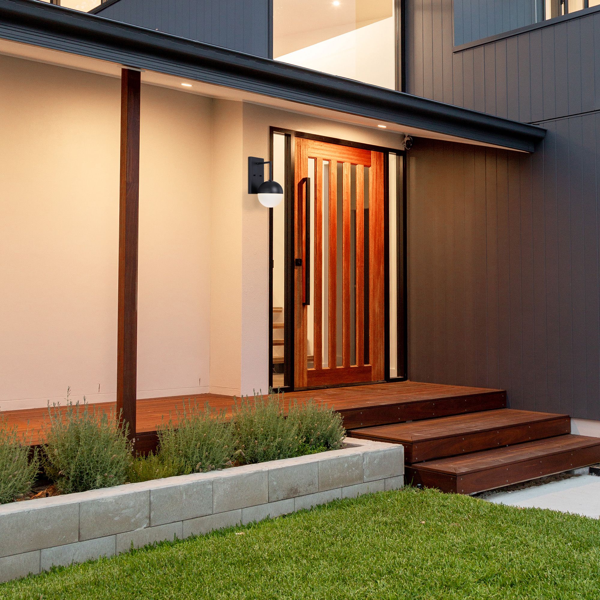 Image 7 Pineview Black Outdoor Hardwired Wall Sconce more views