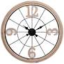 2_Pinewood 31.5" White Washed Wood And Black Wood And Metal Wall Clock