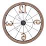 4_Pinewood 31.5" White Washed Wood And Black Wood And Metal Wall Clock more views
