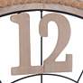 5_Pinewood 31.5" White Washed Wood And Black Wood And Metal Wall Clock more views