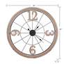 7_Pinewood 31.5" White Washed Wood And Black Wood And Metal Wall Clock more views