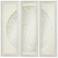 Pini Woven Ivory 47" High Mirrored Wall Art Set of 3