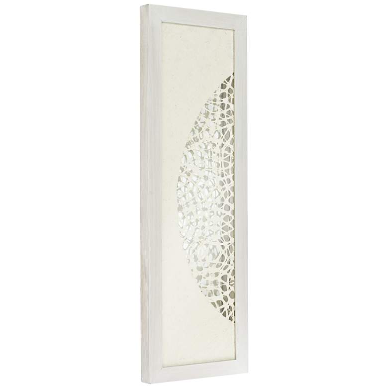 Pini Woven Ivory 47&quot; High Mirrored Wall Art Set of 3 more views