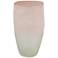 Pink and Clear 12 1/4" High Glass Decorative Vase