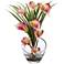 Pink Calla Lily and Grass 15 1/2" Wide Faux Flowers in Vase