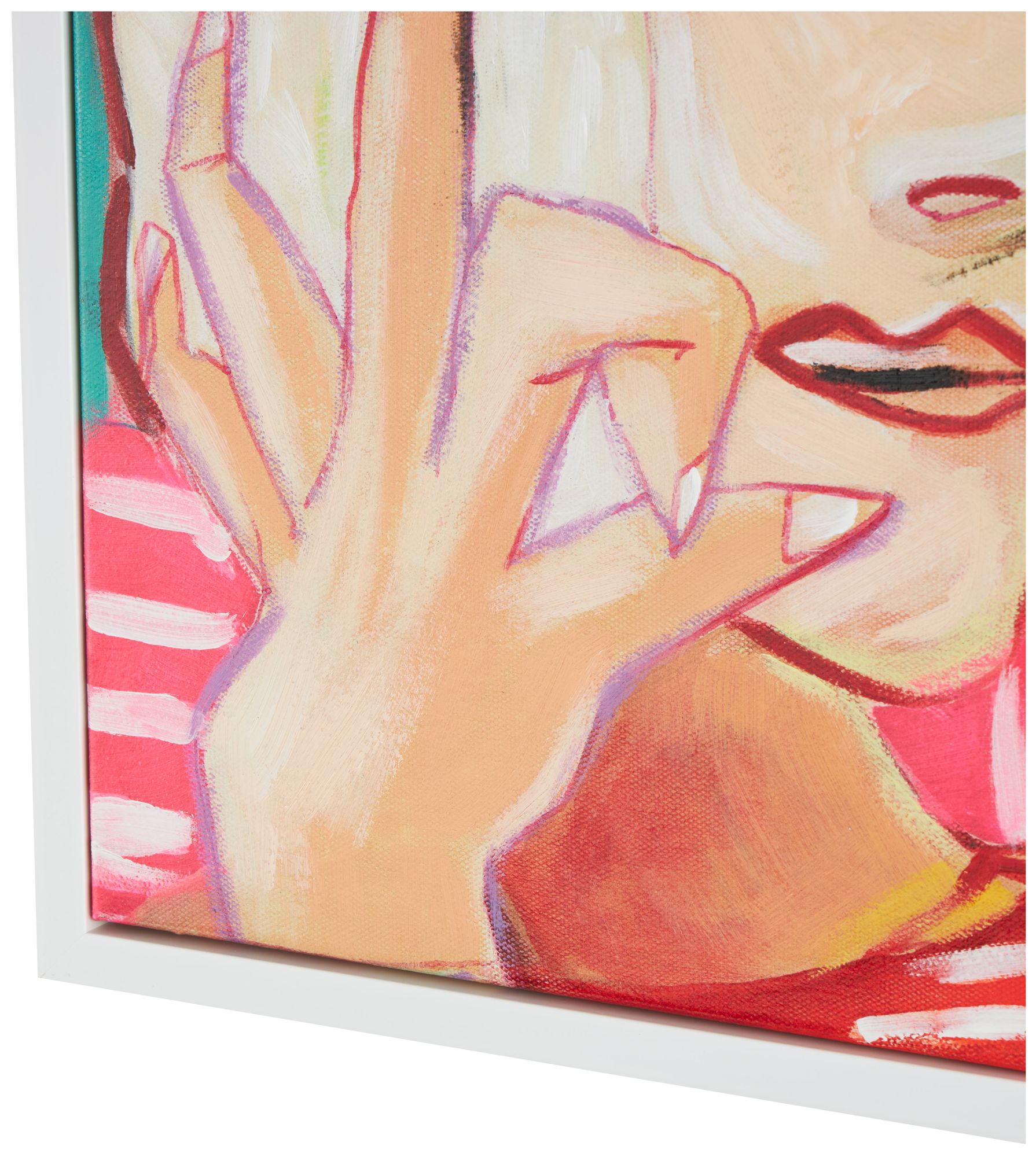 Image 4 Pink Canvas Eclectic Framed Wall Art, S/2 17"W, 21"H more views