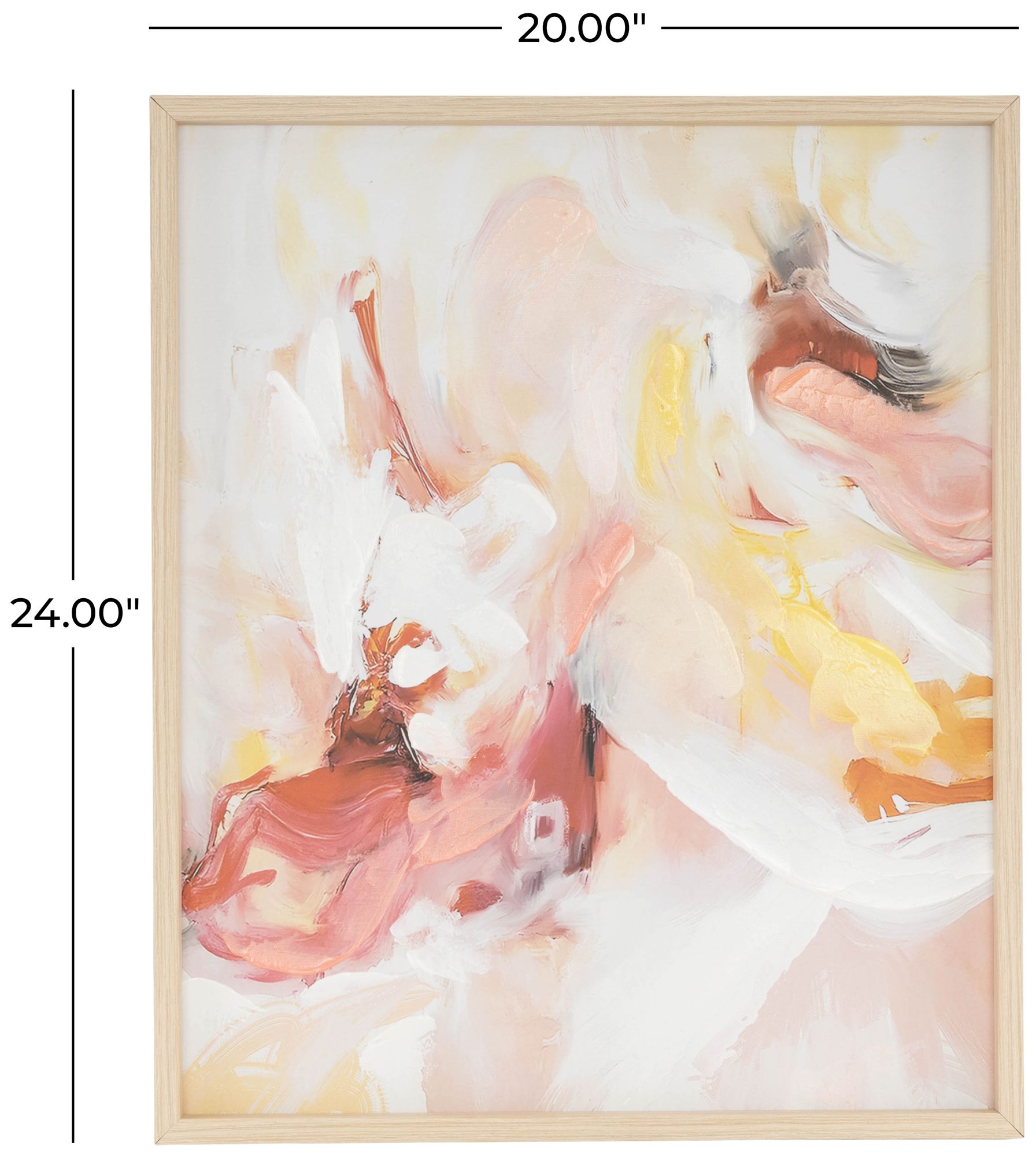 Image 7 Pink Canvas Modern Framed Wall Art, 24" x 1" x 20" more views