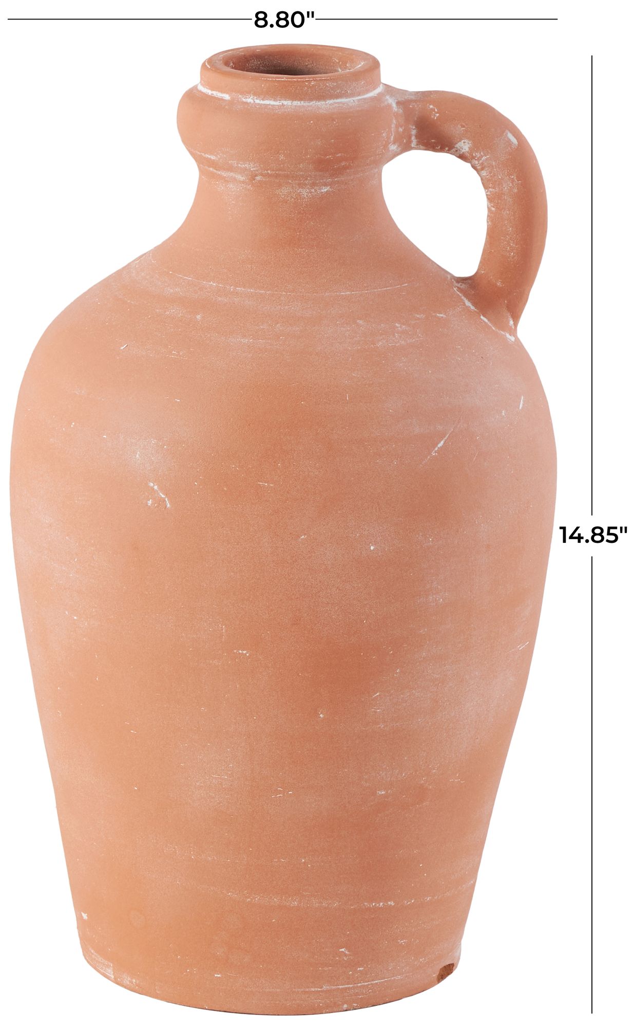 Image 7 Pink Ceramic Traditional Vase, 9" x 9" x 15" more views