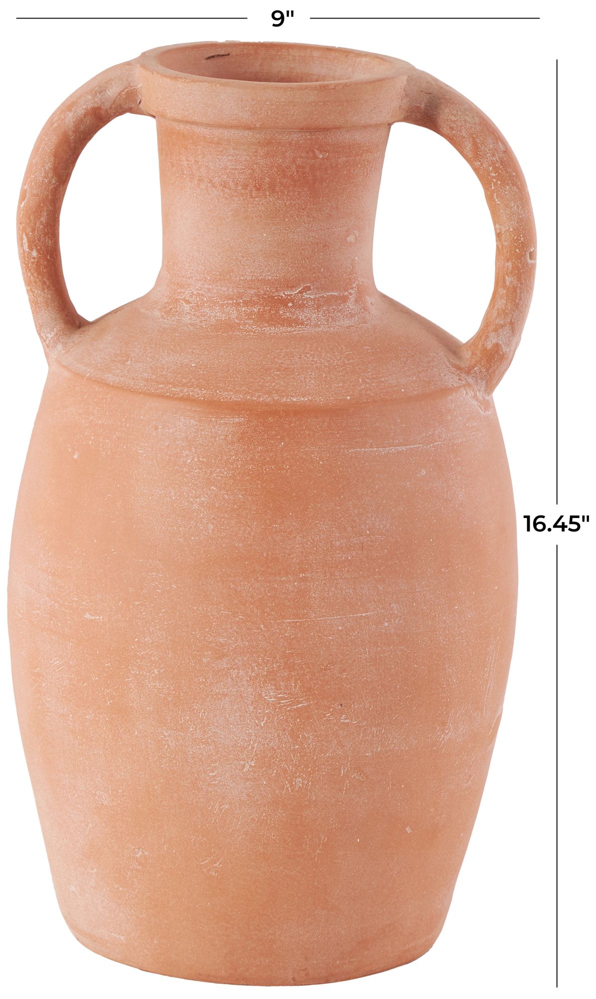 Image 7 Pink Ceramic Traditional Vase, 9" x 9" x 16" more views