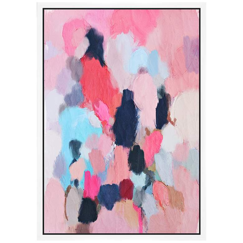 Image 1 Pink Contemporary I 37 3/4 inch High Framed Canvas Wall Art