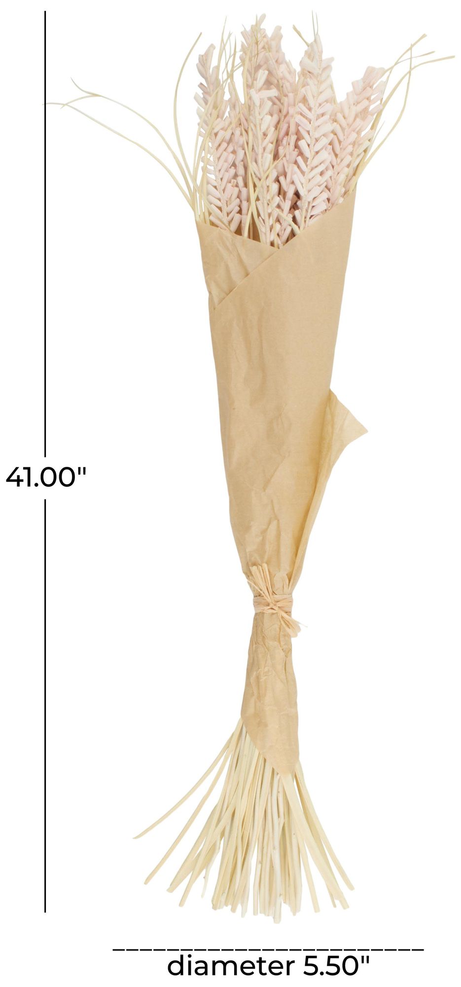 Image 7 Pink Dried Plant French Country Natural Foliage, 6" x 6" x 41" more views