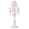 Pink Droplet 19 1/2" High White Mini Chandelier Accent Lamp