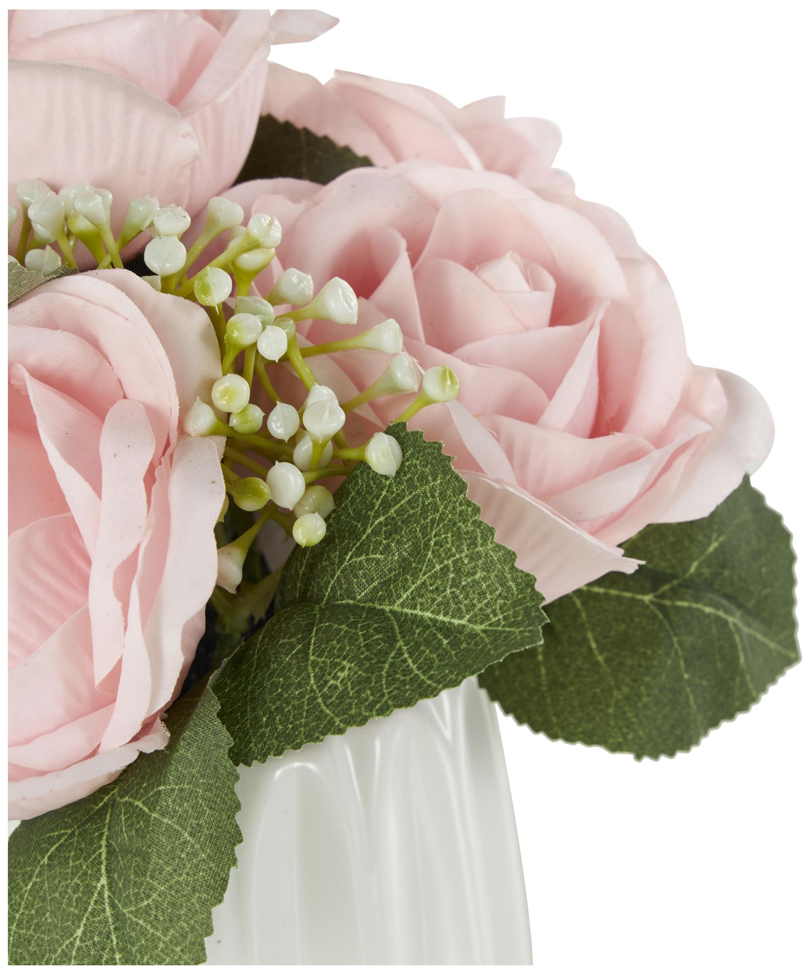 Image 3 Pink Fabric Modern Artificial Flower, 8" x 8" x 9" more views