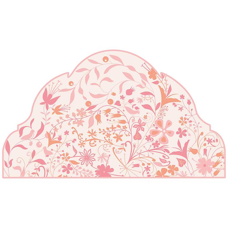 Image 1 Pink Garden 60" Wide Queen Headboard Removeable Wall Decal