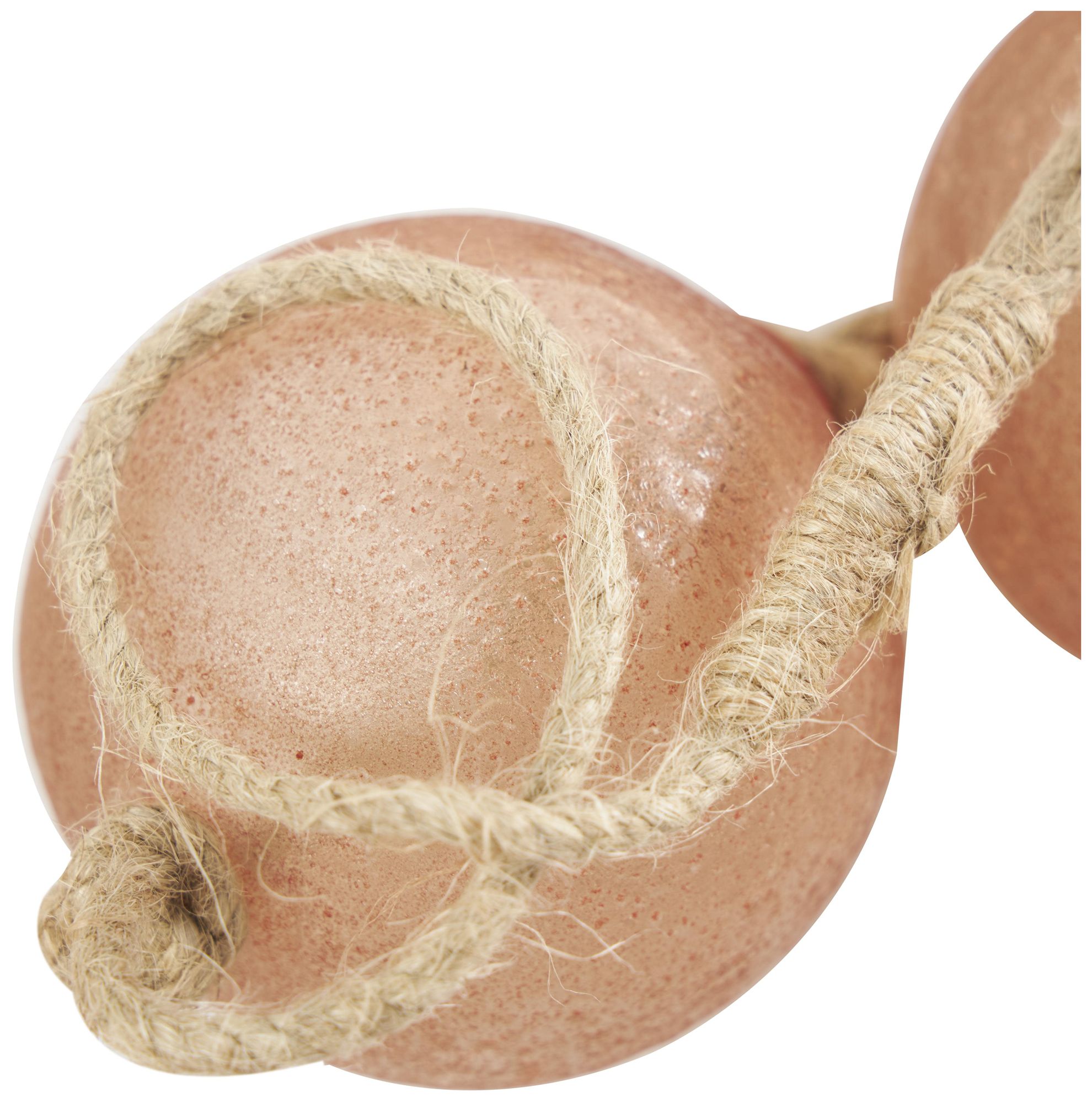 Image 2 Pink Glass Coastal Garland with Tassel, 91" x 3" x 3" more views