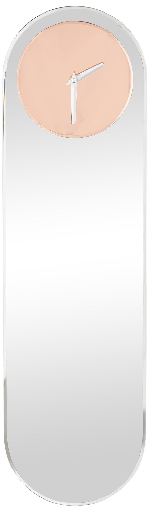 Image 2 Pink Glass Glam Wall Clock, 8" x 1" x 28"