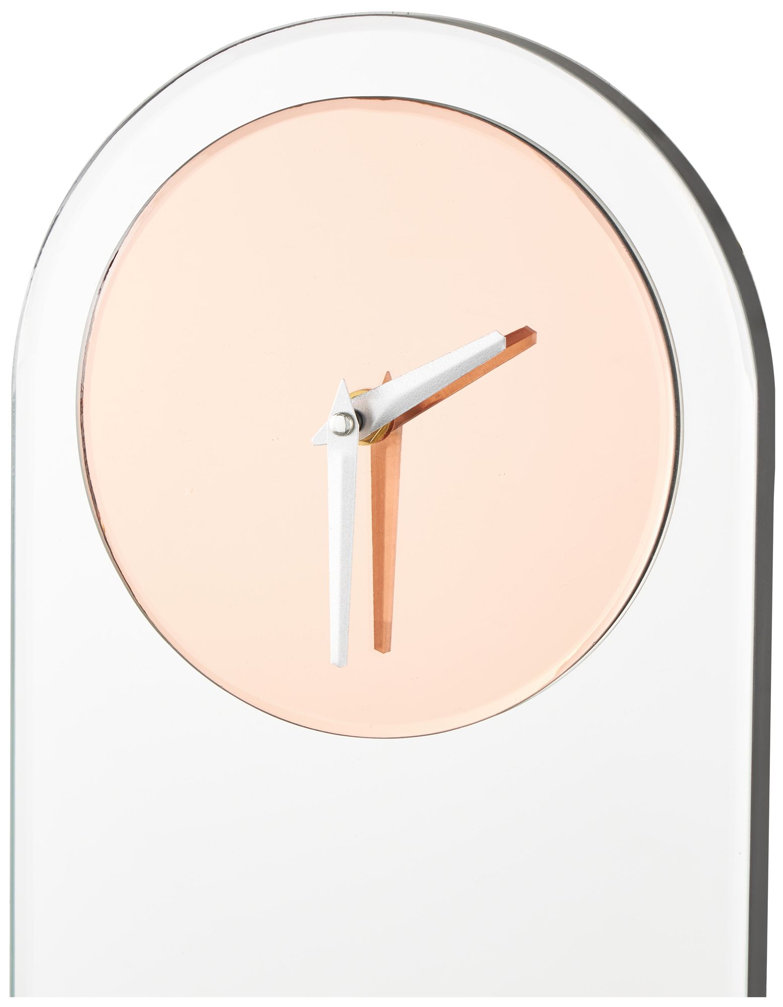 Image 4 Pink Glass Glam Wall Clock, 8" x 1" x 28" more views