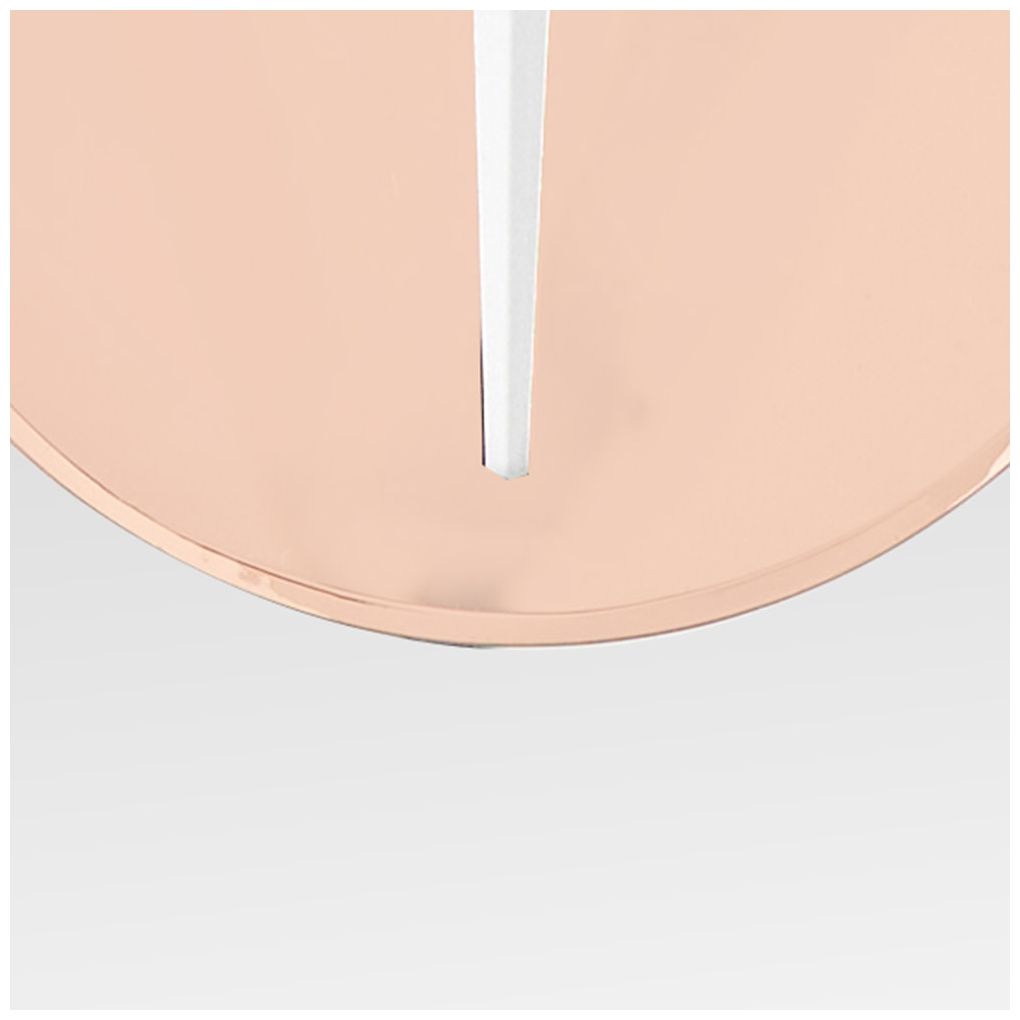 Pink Glass Glam Wall Clock, 8" x 1" x 28"