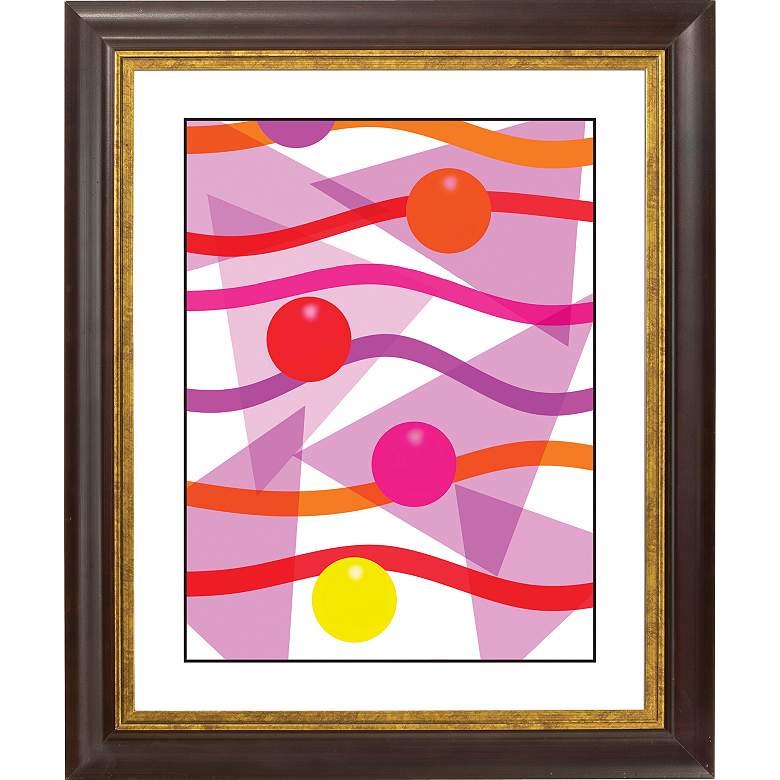 Image 1 Pink Gold Bronze Frame Giclee 20 inch High Wall Art
