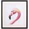 Pink Golden Flamingo 28" High Printed Framed Wall Art