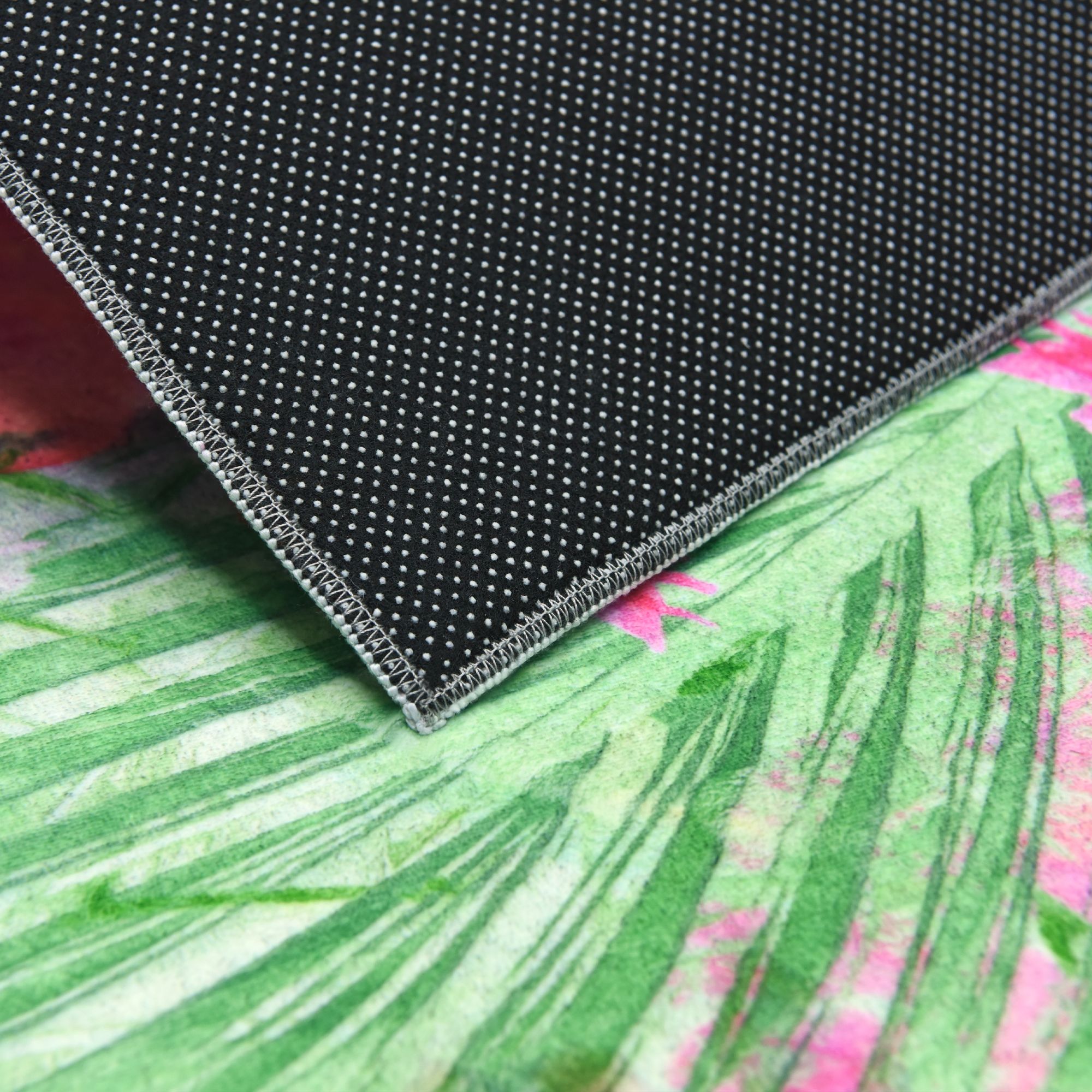 Image 5 Pink Green Floral I 5'x8'Hand Washable Flowers Power-loomed Art Area Rug more views