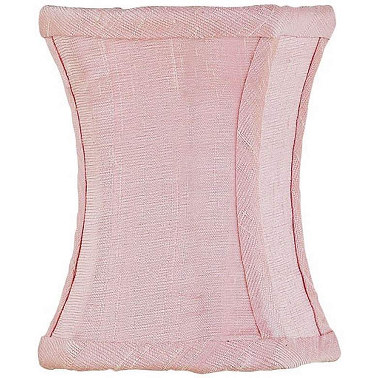Image 1 Pink Hourglass Silk Shade 3.25x3.25x5 (Clip-On)