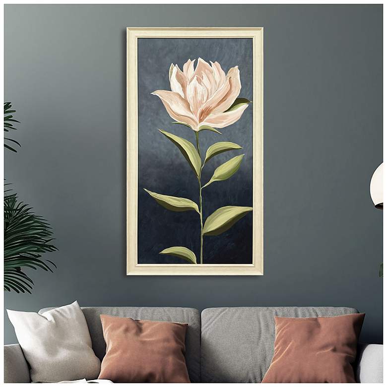 Image 4 Pink Magnolia Flora II 28"W x 52"H Transitional Framed Art more views
