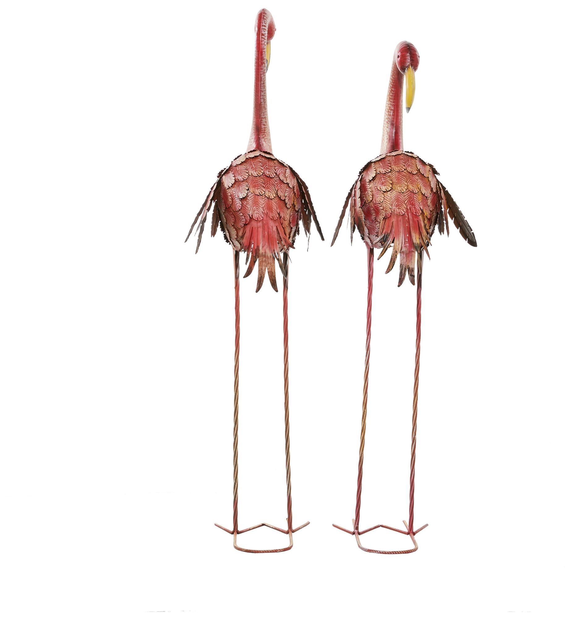 Image 5 Pink Metal Coastal Garden Sculpture, S/2 51", 54"H more views