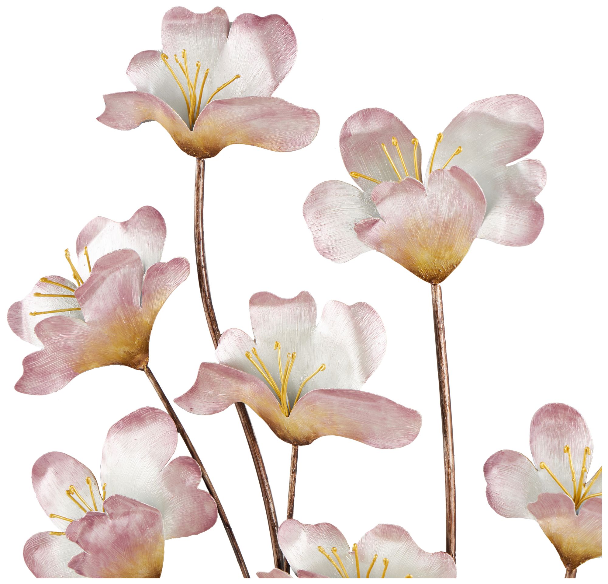 Image 3 Pink Metal Glam Wall Decor, 19" x 2" x 38" more views