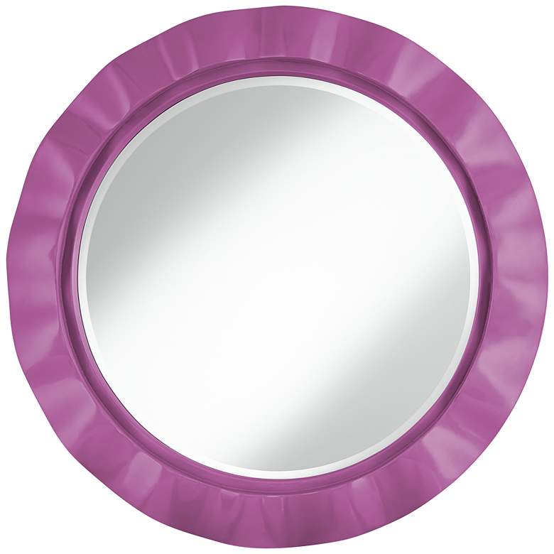 Image 1 Pink Orchid 32 inch Round Brezza Wall Mirror